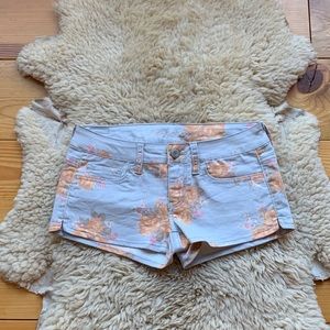 American Eagle | Floral Jean Shorts